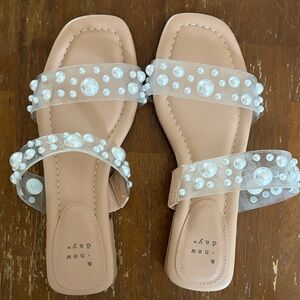a new day pearl sandals